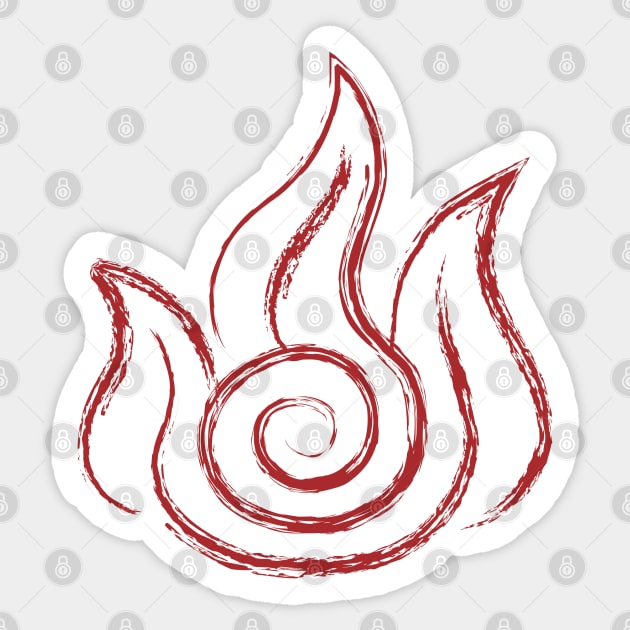 Fire Sticker by CatyAnne